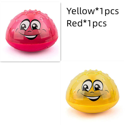 Rotating water spray shower toy for toddlers in bright colours