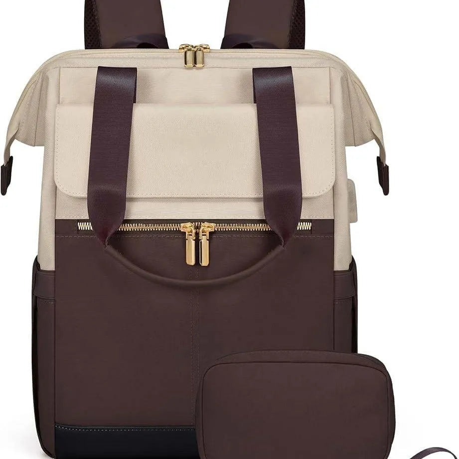 Large capacity 36-55L contrast colour Oxford cloth travel backpack with curved shoulder strap, black colour