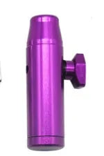 Aluminium alloy bullet snuff cigarette holder with flat head, shown in multiple colour options.