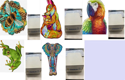 Animal Puzzle Puzzlesup A3 Size With The Box - Detailed wooden puzzle for creative minds
