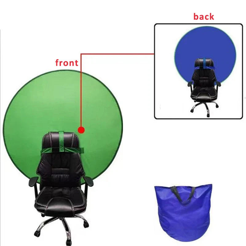 Circular foldable green screen reflector for professional photography