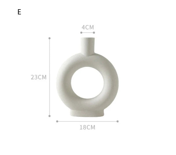 Nordic-inspired ceramic vase with minimalist design and art museum style