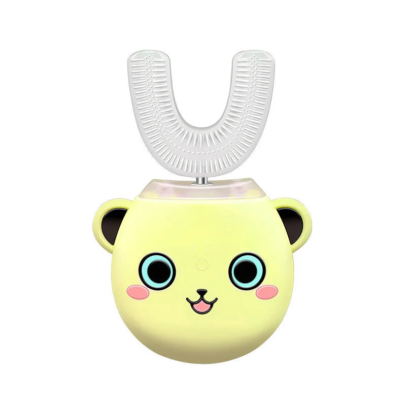 Smart 360 Degrees Sonic Electric Toothbrush for Children in pink, yellow, and green