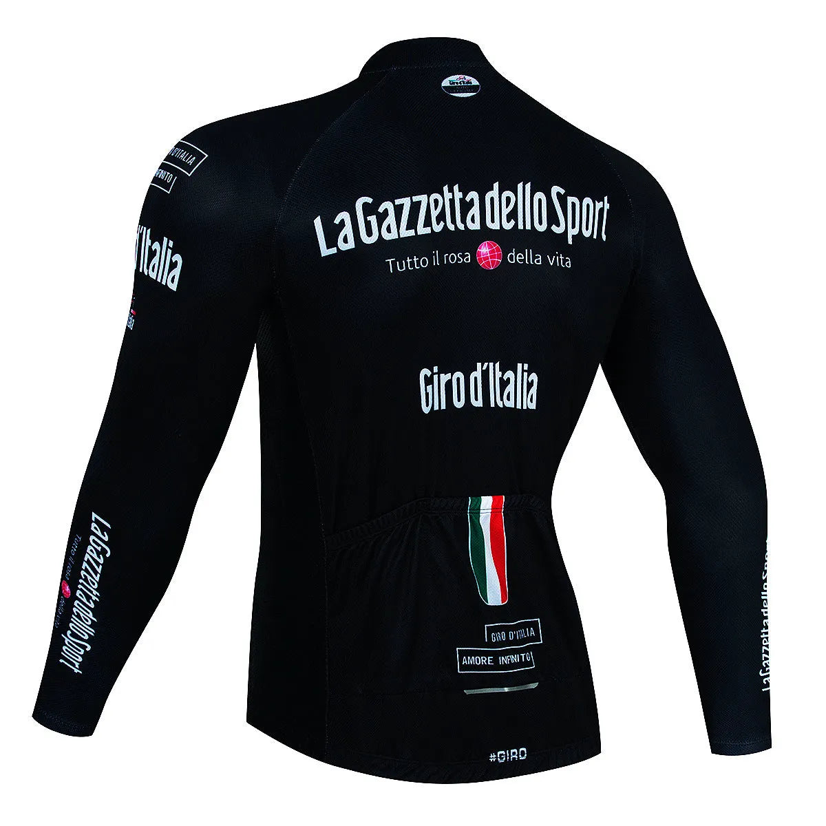 Men's long sleeve mountain bike cycling jersey in chemical fibre blend fabric