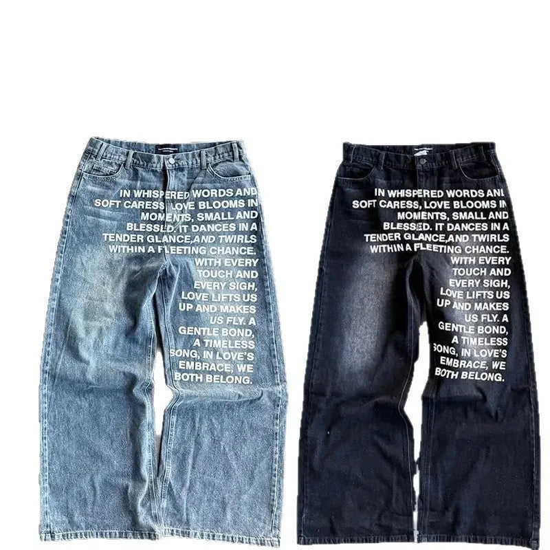 Men's loose wide-leg straight cut casual trousers in pure cotton fabric, black colour option