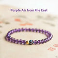 Nine Purple Lotus Bracelet in a retro Chinese student style for women