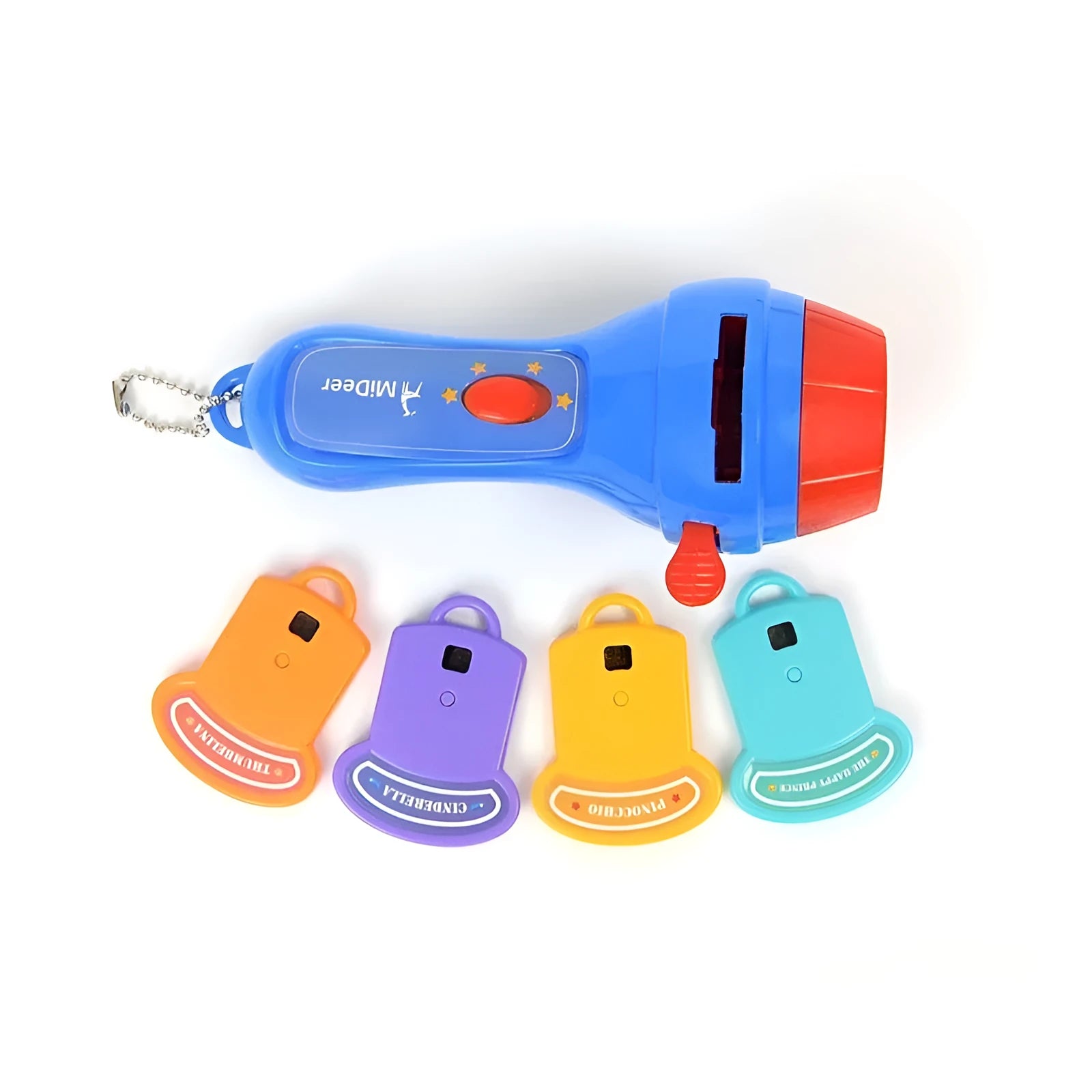 SmartKids children's storybook projector torch with rotating fairy tale discs for wall projection