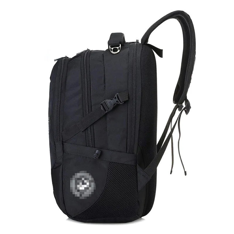 Men's Oxford cloth computer backpack in business style with zipper opening and double straps