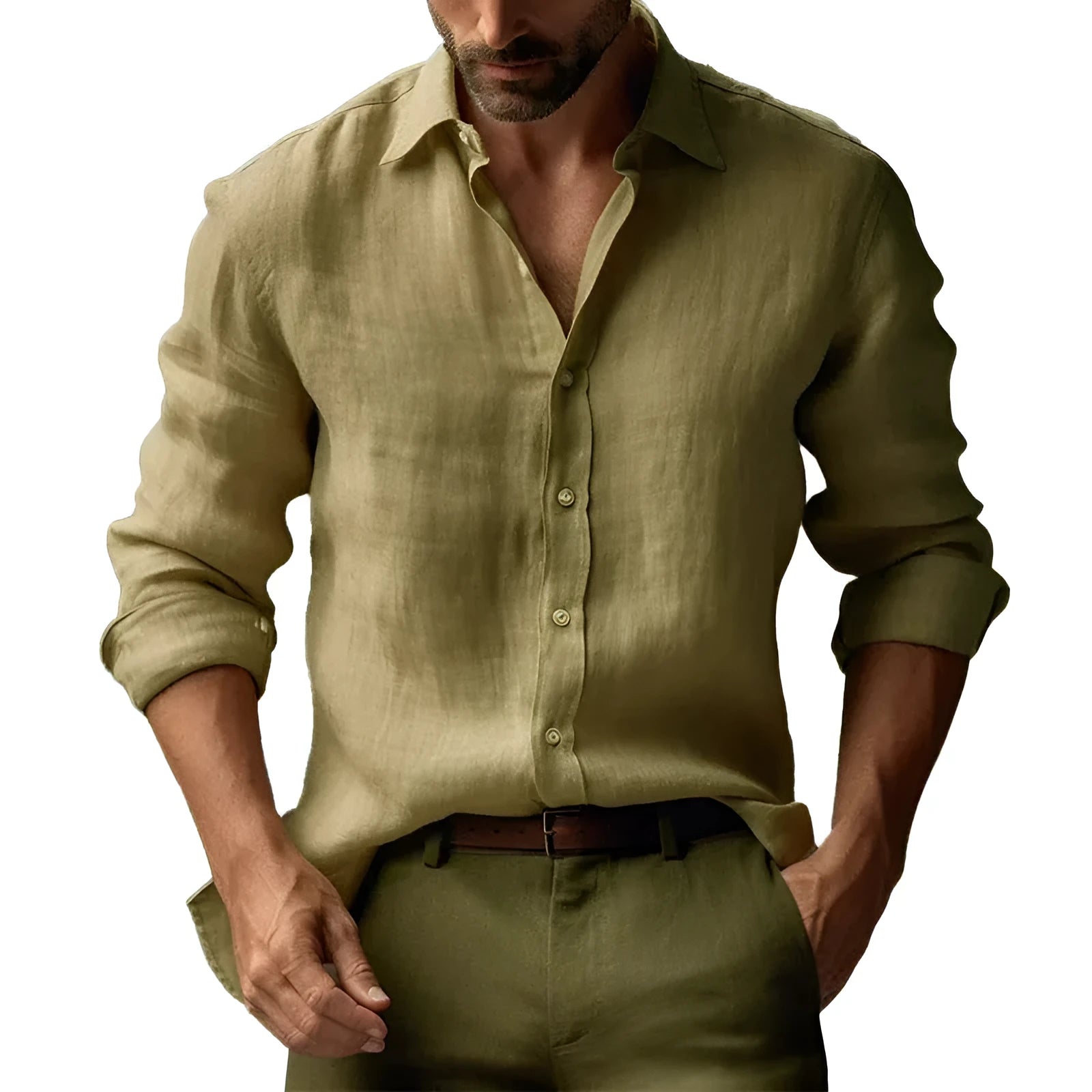 Men's floral print cardigan-style shirt with digital printing