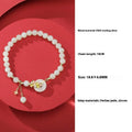 Osmanthus peace buckle bracelet with natural Hetian jade beads and 925 sterling silver setting