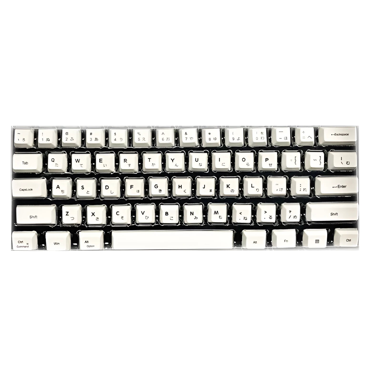 White Japanese keycap full set of 100 keys with sublimation printed characters for mechanical keyboards