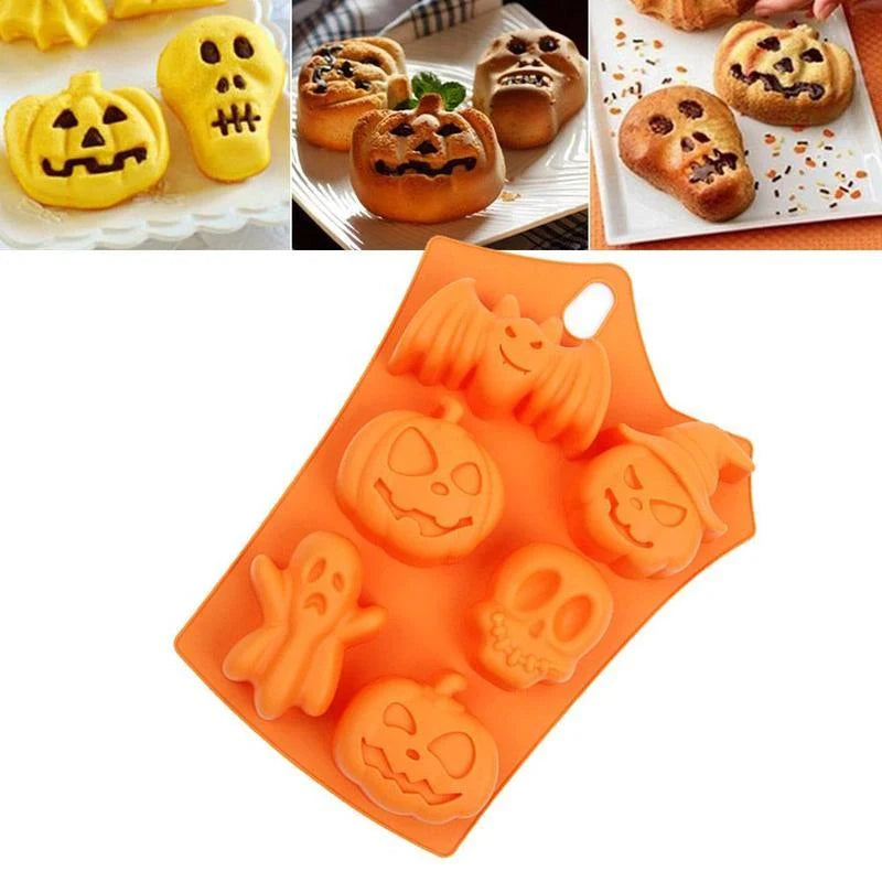 Halloween pumpkin silicone cake mold for baking and decorations, 23x16.5x3cm
