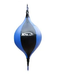 Black boxing speed ball with 40cm length hanging from elastic ropes with inflator and hooks