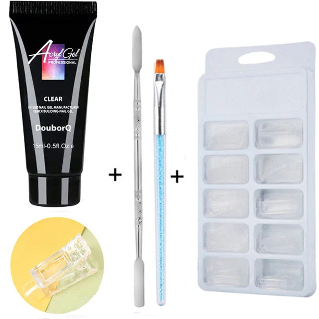 DIY Nail Polish Art Set featuring resin-based formula and application tools for creative manicures