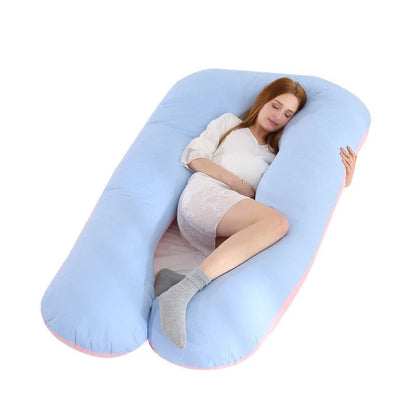 U-shape pregnancy pillow with removable pure cotton cover for support and comfort