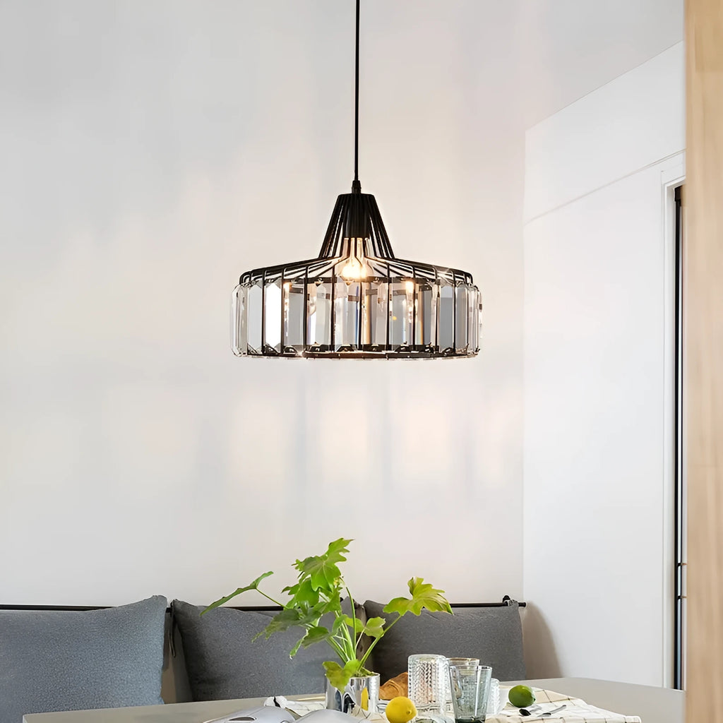 Modern crystal sun lamp droplight ceiling light in black or gold finish