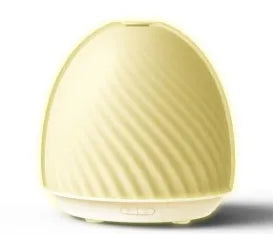 Asakusa threaded glass aroma diffuser in frosted white on a table with a single fog outlet