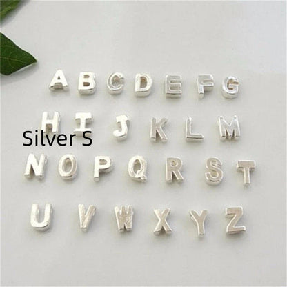 Peach Heart Shaped Letter Necklace in gold and silver finishes with alloy pendant