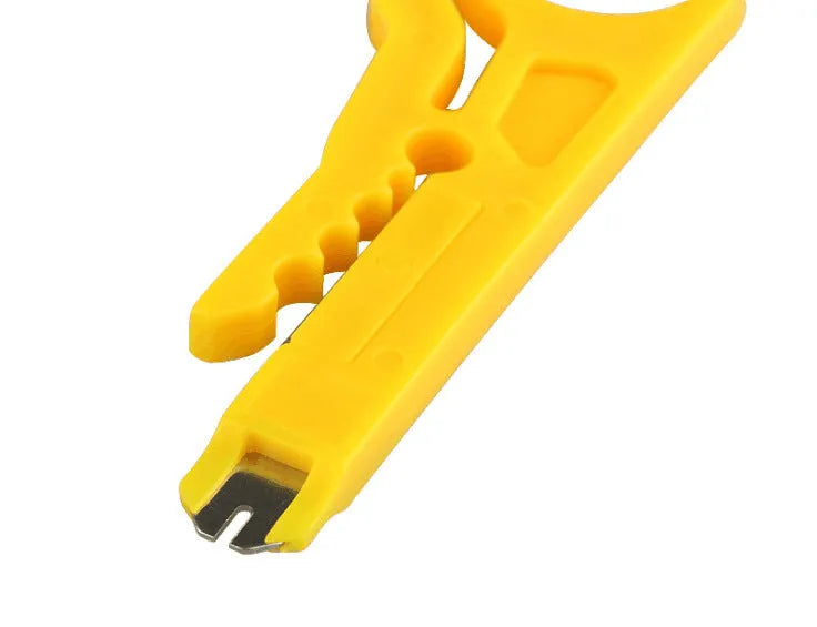 Yellow mini portable wire stripper tool for 0.6mm wires