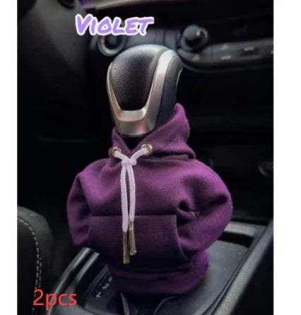 Universal gear knob cover hoodie in pure cotton for car interior personalisation
