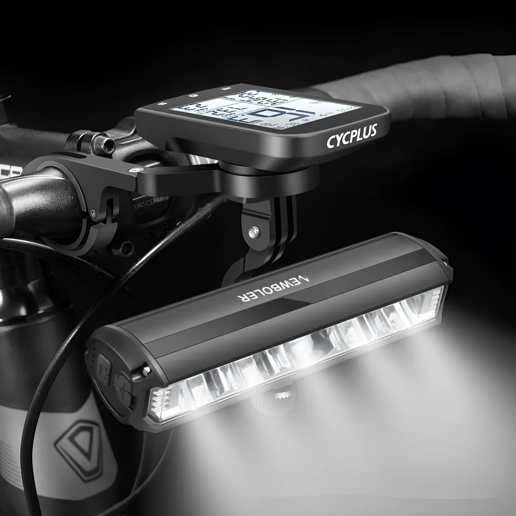 Rechargeable Baojia lifting bracket bicycle light black plastic with taillight and data cable