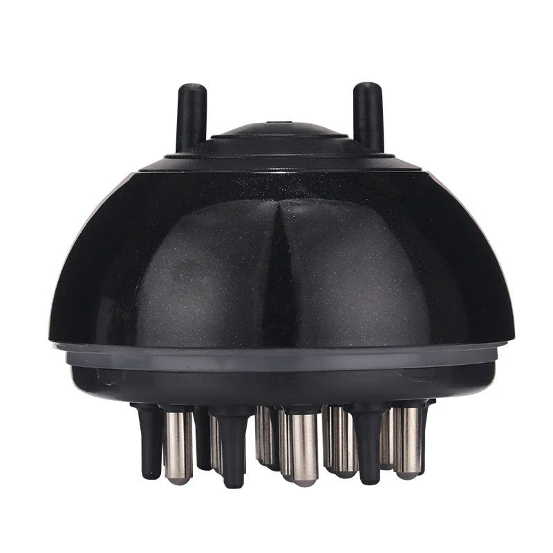 Advanced hair growth comb with flexible bristles and liquid applicator for nourishing scalp and stimulating hair follicles