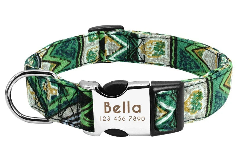 Reflective and durable dog collar with adjustable fit and visibility for small, medium, and large breeds