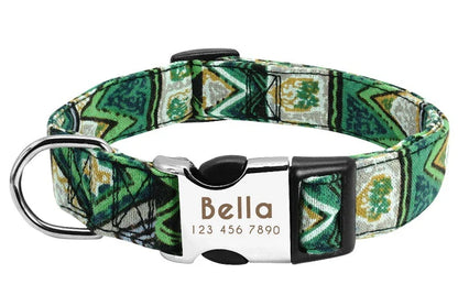 Reflective and durable dog collar with adjustable fit and visibility for small, medium, and large breeds