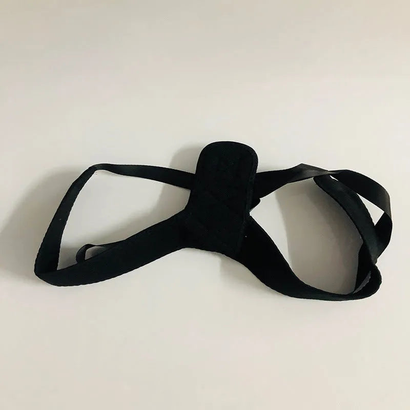 Adjustable nylon posture correction belt for back and shoulder support.
