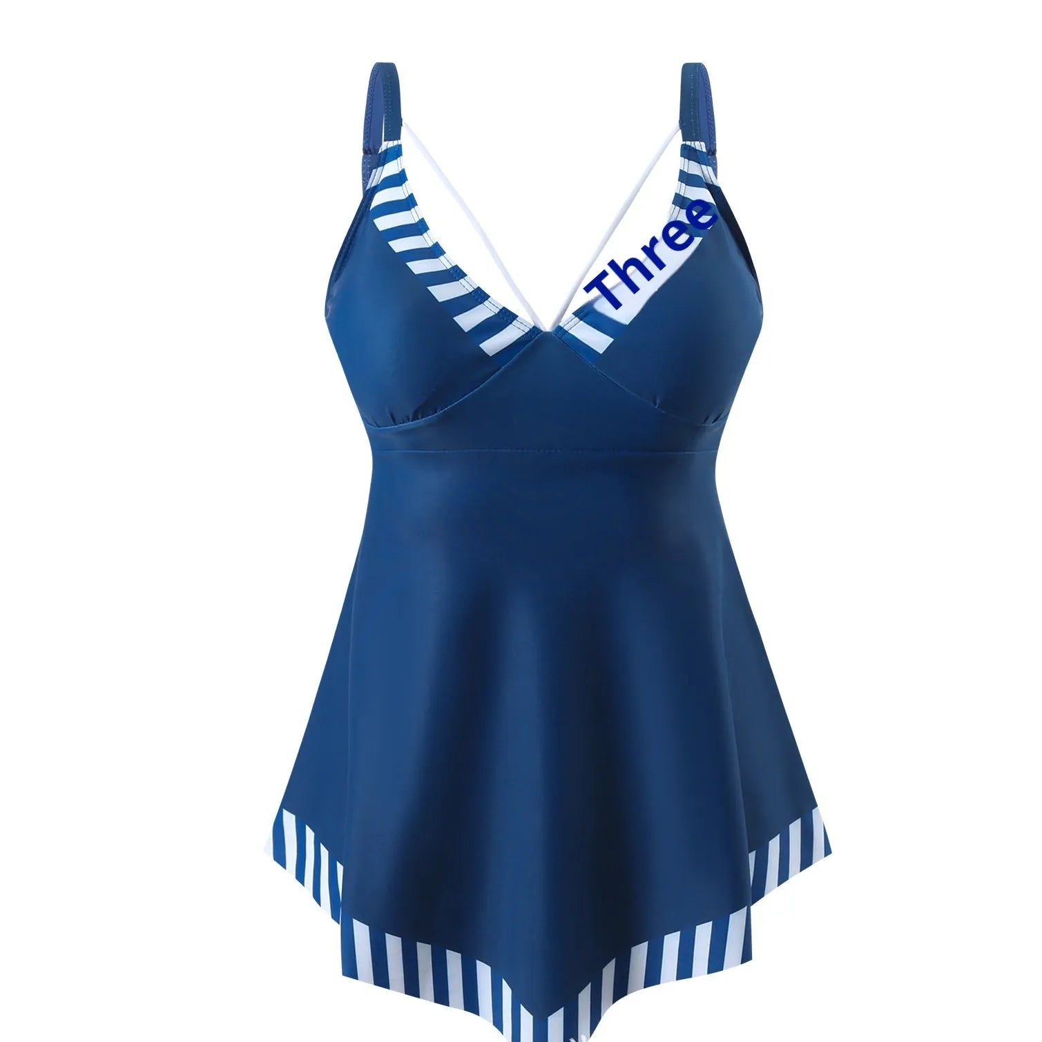 Plus size green two-piece bikini swimsuit with sleeveless top and briefs on a mannequin.