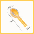 Yellow paring knife with storage lid for peeling fruits and vegetables
