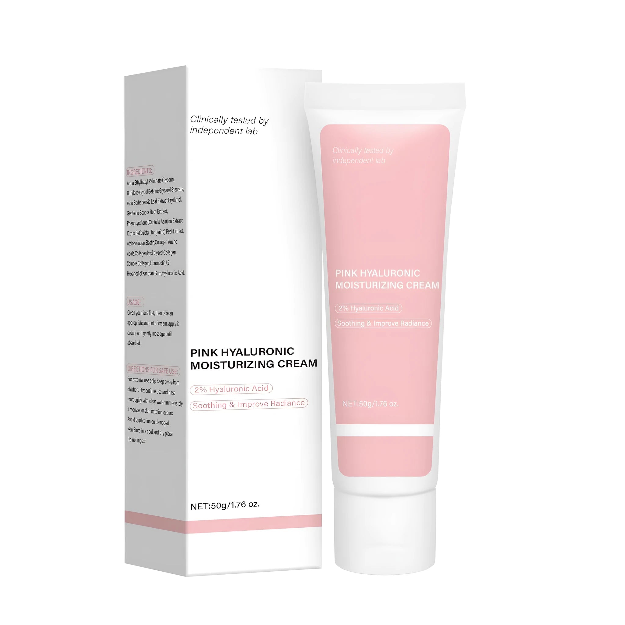 50g hyaluronic acid moisturising cream jar with FP-E012 specification for facial hydration