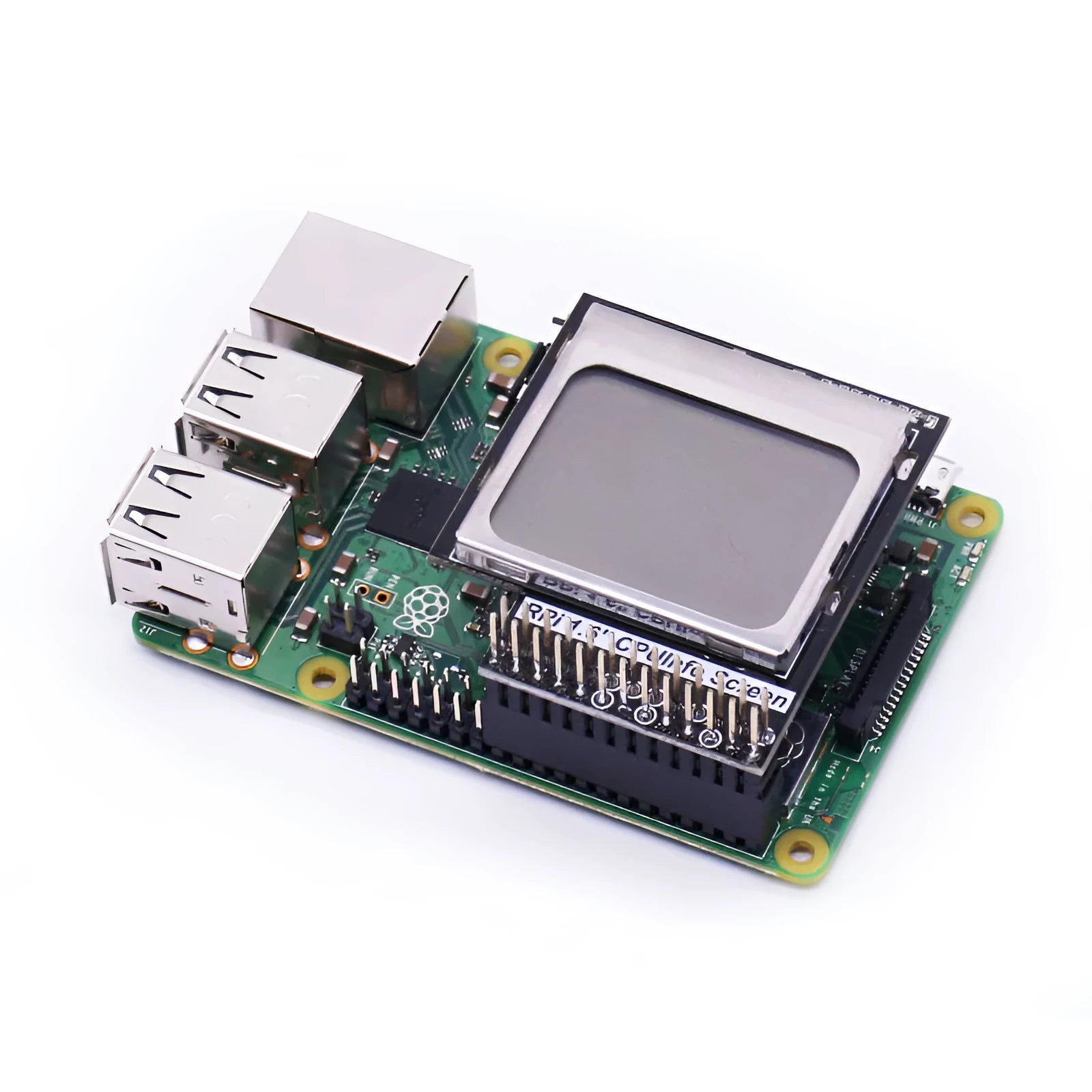 1.6 inch LCD display screen for Raspberry Pi CPU monitoring with a backlight switch.