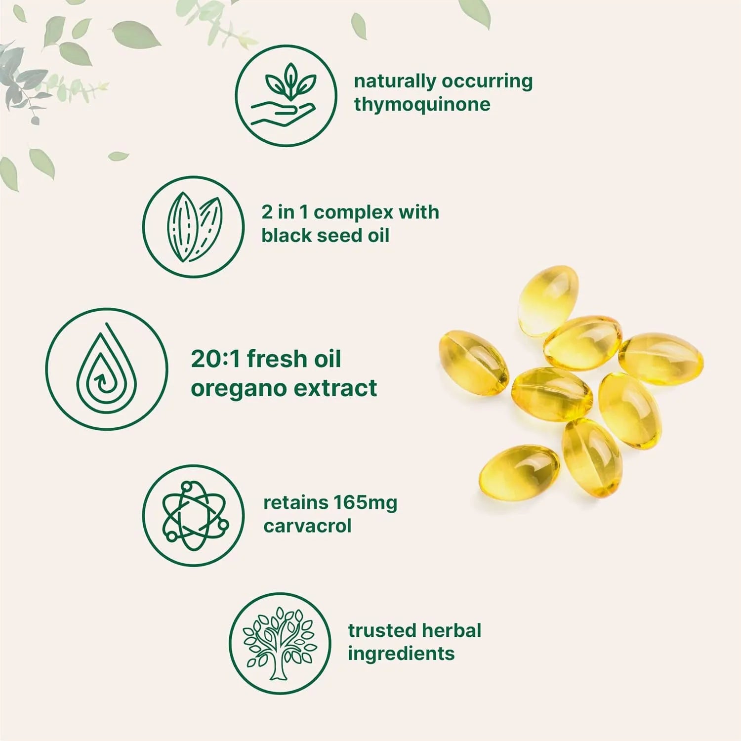 Butter Black Seed Oil soft gel capsules in packaging showing 180 or 300 tablet options
