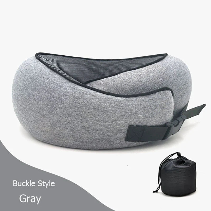 Comfortable U-Shaped Travel Neck Pillow with Memory Foam for Airplanes and Commutes