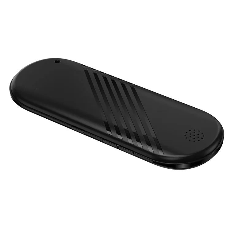 White Noise Gas Bone Conduction Sense Card Timing Bluetooth Speaker in black, white, sky blue, and pink with compact rectangular shape