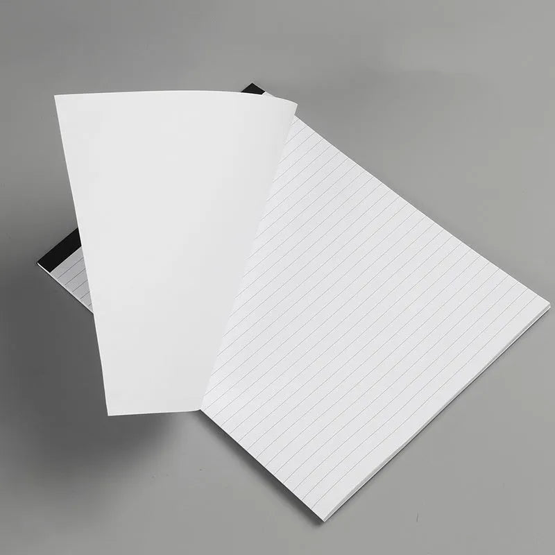 A4 tearable meeting notebook with grid pages and adhesive binding