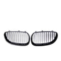 BMW 5-Series E60 carbon fiber style grille replacement with ABS construction