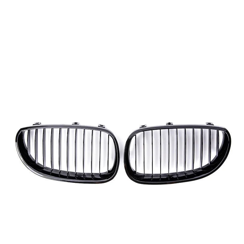 BMW 5-Series E60 carbon fiber style grille replacement with ABS construction