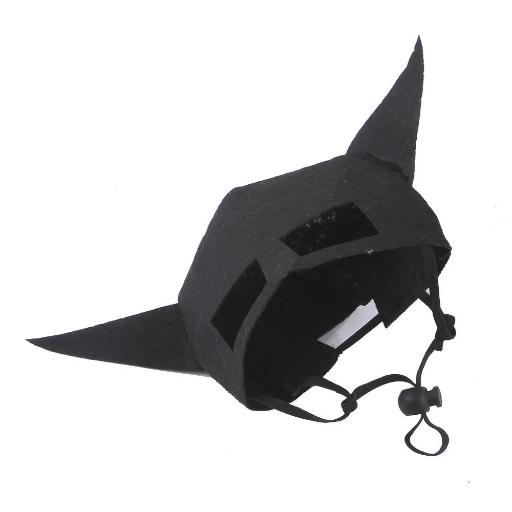 Halloween pet mask bat wings costume set for cats and dogs in cloth with bell style