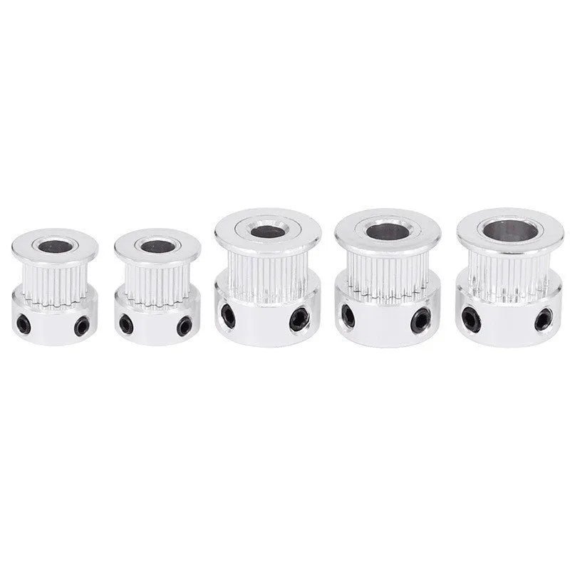 White stainless steel 2GT timing belt gear for 3D printer extrusion