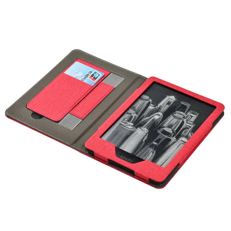 Cloth pattern bracket protective cover for Kindle KPW5 in imitation leather, multiple colours