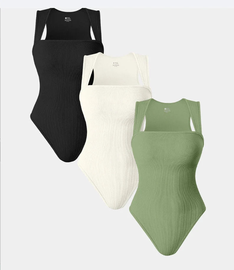Square neck sleeveless slim fit jumpsuit in various colours for summer wear