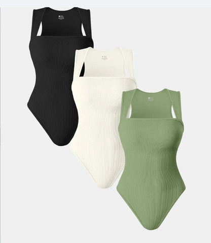 Square neck sleeveless slim fit jumpsuit in various colours for summer wear