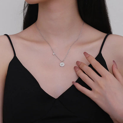 New Chinese Style Copper Coin Necklace in silver and gold finishes