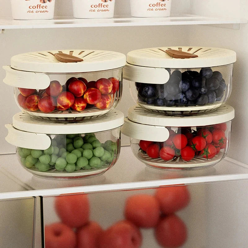 Foldable handle fruit drain basket with lid for efficient vegetable washing