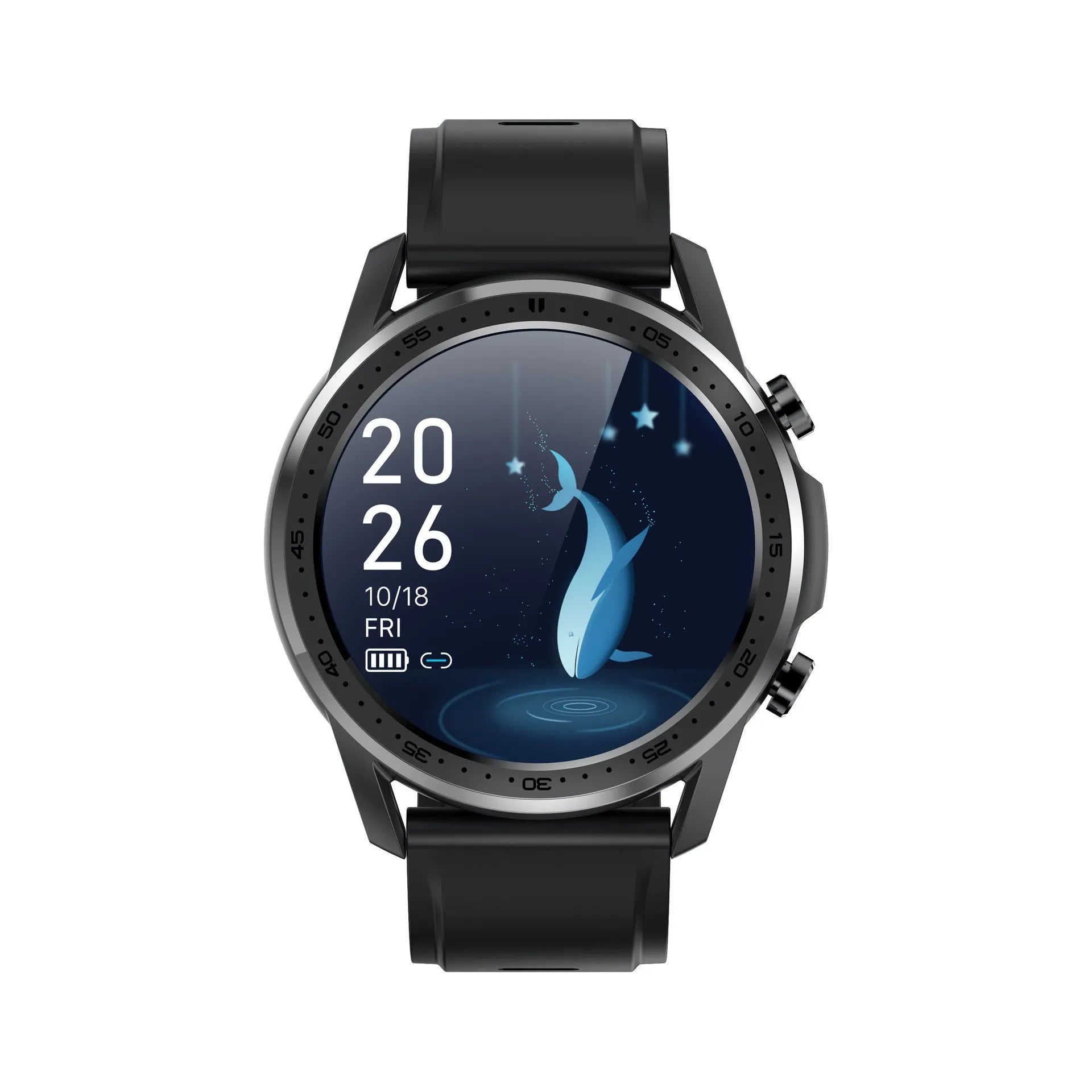 Youth2 black smart bracelet with body temperature monitoring on a wrist