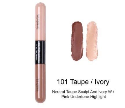 Double-headed natural colour brightening liquid concealer in five shades for all skin types