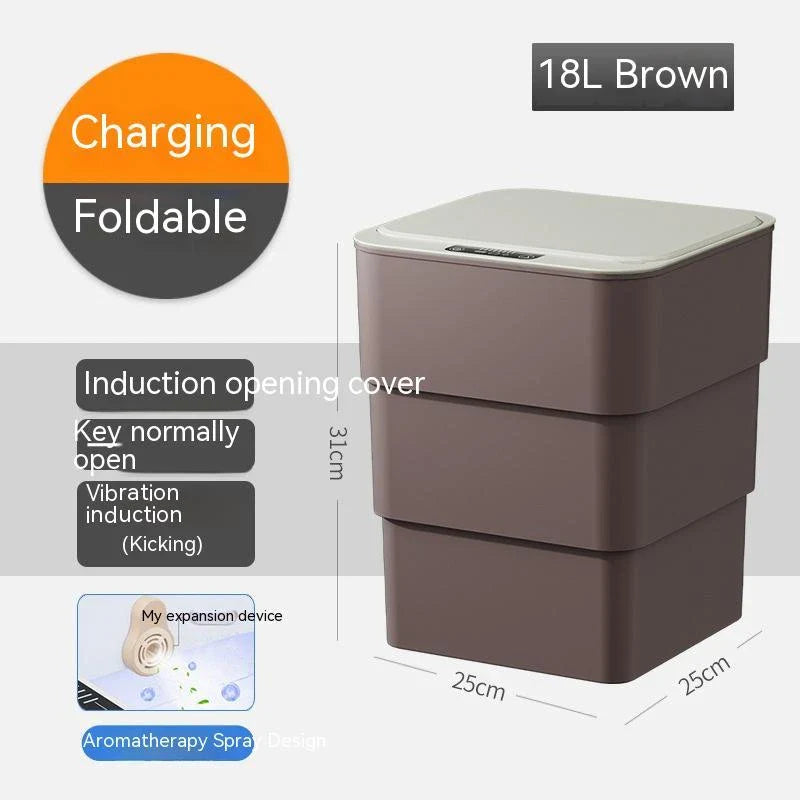 Hands-Free Automatic Trash Can with Odor Control and UV Sterilization for Kitchen, Bathroom, and Office Use