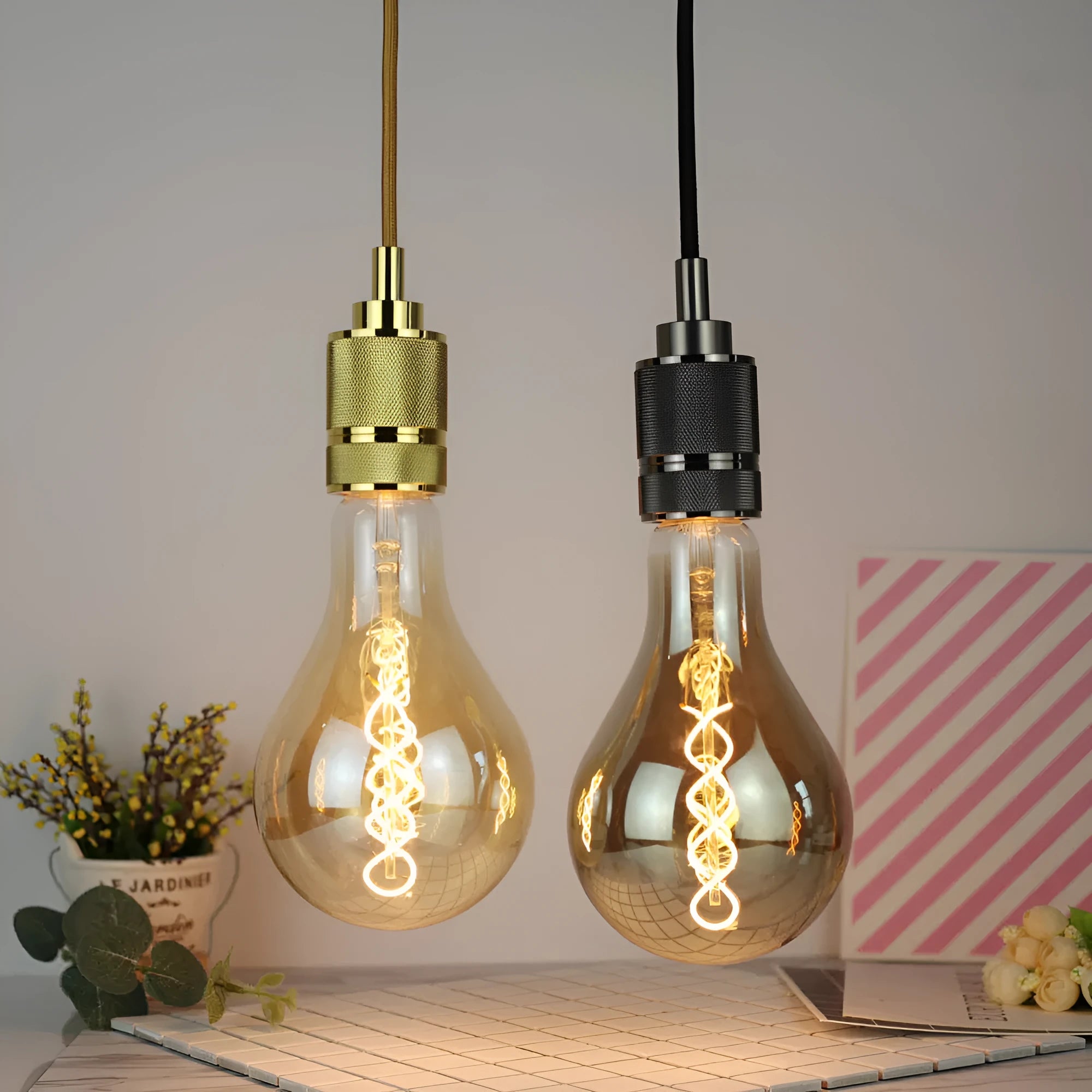 A110 double helix golden LED soft light strip measuring 110mm by 200mm